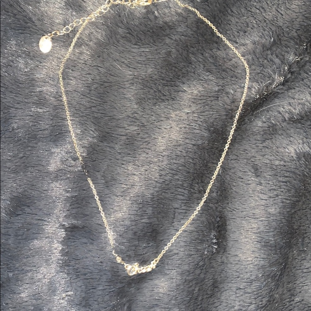 Small cheer necklace with tiny gemstone